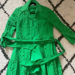 zara green dress with buttons Zara Button Maxi Dress